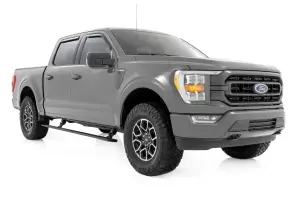 PSR71520 | Rough Country Power Retractable Running Boards With LED Lights (2015-2024 F150 2WD/4WD | 2017-2024 F250, F350 Super Duty 2WD/4WD | Crew Cab)