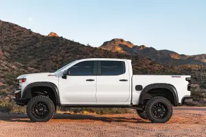 Rough Country - A-C12211-GAN | Rough Country Defender Fender Flares For Chevrolet Silverado 1500 2/4WD (2019-2025) | Silver Ice Metallic - Image 9