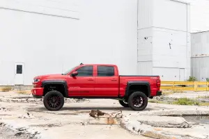 Rough Country - A-C11612 | Rough Country Defender Fender Flares For Chevrolet Silverado 1500 (2014-2018) / Silverado 2500 HD (2015-2019) | 5' 9" Bed, Flat Black - Image 2