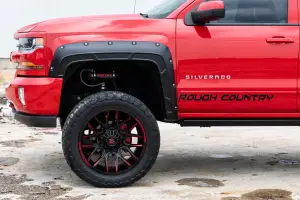 Rough Country - A-C11612 | Rough Country Defender Fender Flares For Chevrolet Silverado 1500 (2014-2018) / Silverado 2500 HD (2015-2019) | 5' 9" Bed, Flat Black - Image 7