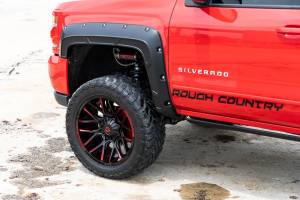 Rough Country - A-C11612 | Rough Country Defender Fender Flares For Chevrolet Silverado 1500 (2014-2018) / Silverado 2500 HD (2015-2019) | 5' 9" Bed, Flat Black - Image 9