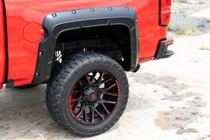 Rough Country - A-C11612 | Rough Country Defender Fender Flares For Chevrolet Silverado 1500 (2014-2018) / Silverado 2500 HD (2015-2019) | 5' 9" Bed, Flat Black - Image 10