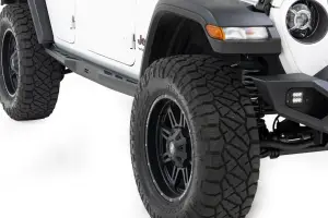 90801 | Rough Country Heavy Duty Rock Sliders (2021-2024 Wrangler JL Unlimited 4WD | 4 Door)