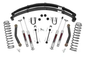 633N2 | Rough Country 4.5 Inch Suspension Lift Kit with Premium N3 Shocks Rear Springs (1984-2001 Cherokee XJ 2WD/4WD)