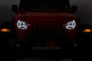 Rough Country - RCH5300 | Rough Country 9 Inch DRL Halo LED Headlights For Jeep Gladiator JT / Wrangler 4xe, JL, JL Unlimited (2018-2023) | DOT Approved - Image 5