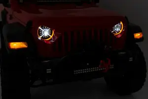 Rough Country - RCH5300 | Rough Country 9 Inch DRL Halo LED Headlights For Jeep Gladiator JT / Wrangler 4xe, JL, JL Unlimited (2018-2023) | DOT Approved - Image 8