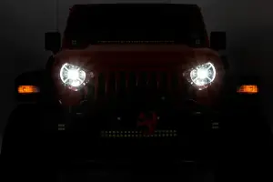 Rough Country - RCH5300 | Rough Country 9 Inch DRL Halo LED Headlights For Jeep Gladiator JT / Wrangler 4xe, JL, JL Unlimited (2018-2023) | DOT Approved - Image 7