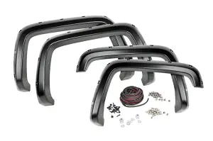 F-C11111 | Rough Country Pocket Fender Flare For GMC Sierra 2500 HD / 3500 HD 2WD/4WD (2011-2014) | Flat Black