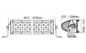 Lowriders Unlimited - NCR2288 | Nightrider LEDS 50 Inch Curved Double Row CREE LED Light Bar | Combo Flood / Spot - Image 4