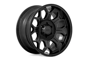 Rough Country - 77200912 | Rough Country 77 Series Wheel | One-Piece / Semi Gloss Black / 20x9 / 6x5.5 / 0mm - Image 4