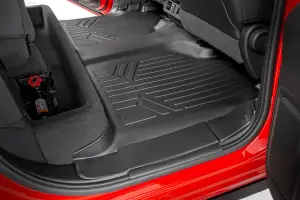 Rough Country - M-21612 | Rough Country Floor Mats For Chevrolet Silverado/GMC Sierra 1500/2500 HD/3500 HD (2019-2025) | Front & Second Row, Front Bucket Seats, Factory Under Seat Storage, Crew Cab - Image 4