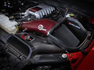 aFe Power - 57-10030KR | AFE Power Track Series Red Kevlar Carbon Fiber Cold Air Intake System With Black Pro 5R Filter For Ford F-150 Raptor R V8 5.2L (2023-2024) - Image 3