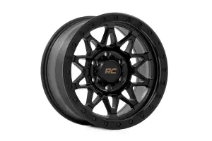 Rough Country - 78170918B | Rough Country 78 Series Wheel | Simulated Beadlock / Black / 17x8.5 / 5x5 / +0mm - Image 4