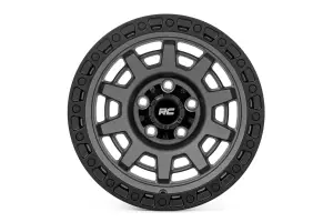 Rough Country - 85150813 | Rough Country 85 Series Wheel | One-Piece / Simulated Beadlock / Gunmetal Gray/Black / 15X8 / 5x4.5 / -19mm - Image 3