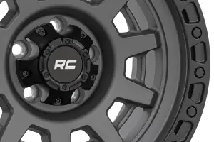 Rough Country - 85150813 | Rough Country 85 Series Wheel | One-Piece / Simulated Beadlock / Gunmetal Gray/Black / 15X8 / 5x4.5 / -19mm - Image 5