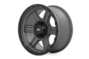 79170912G | Rough Country 79 Series Wheel | One-Piece / Gunmetal Gray With Black Ring / 17x8.5 / 6x5.5 / 0mm