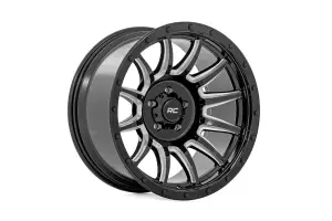 Rough Country - 90201812M | Rough Country 90 Series Wheel | One-Piece / Gloss Black With Machined Spokes / 20x10 / 6x5.5 / -19mm - Image 4