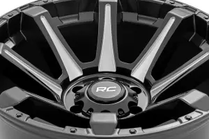 Rough Country - 81201812M | Rough Country 81 Series Wheel | One-Piece / Semi Gloss Black With Machined Spokes / 20x10 / 6x5.5 / -19mm - Image 5