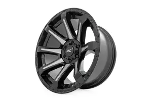 Rough Country - 81201812M | Rough Country 81 Series Wheel | One-Piece / Semi Gloss Black With Machined Spokes / 20x10 / 6x5.5 / -19mm - Image 4