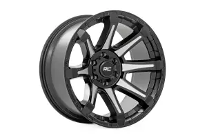 Rough Country - 81201812M | Rough Country 81 Series Wheel | One-Piece / Semi Gloss Black With Machined Spokes / 20x10 / 6x5.5 / -19mm - Image 3