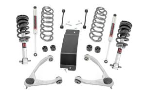 19340 | Rough Country 3.5 Inch Suspension Lift Kit Forged UCAs For Chevrolet Suburban, Tahoe, Avalanche / GMC Yukon, Yukon XL (2007-2020) | Aluminum Finish, M1 Struts With M1 Rear Shocks